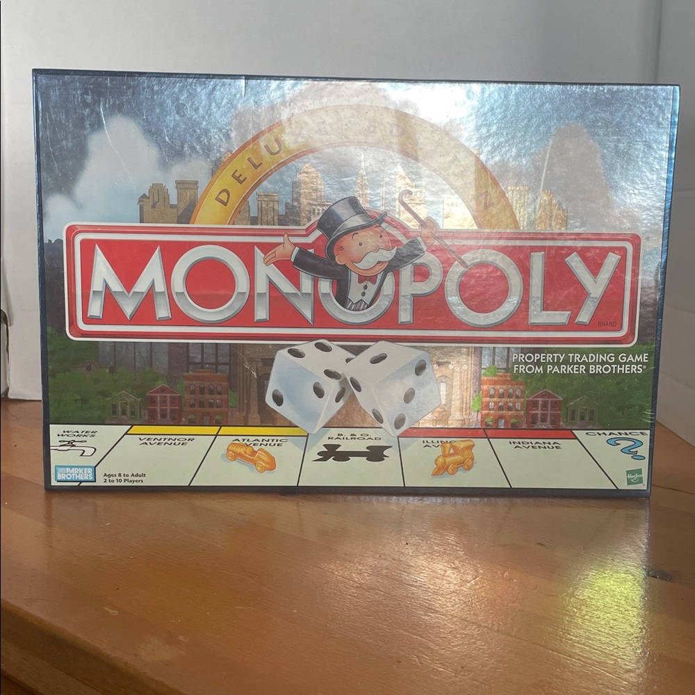 Monopoly Deluxe Edition 1998 Board Game Hasbro New Factory Sealed Vintage